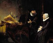 REMBRANDT Harmenszoon van Rijn The Mennonite Preacher Anslo and his Wife Spain oil painting artist
